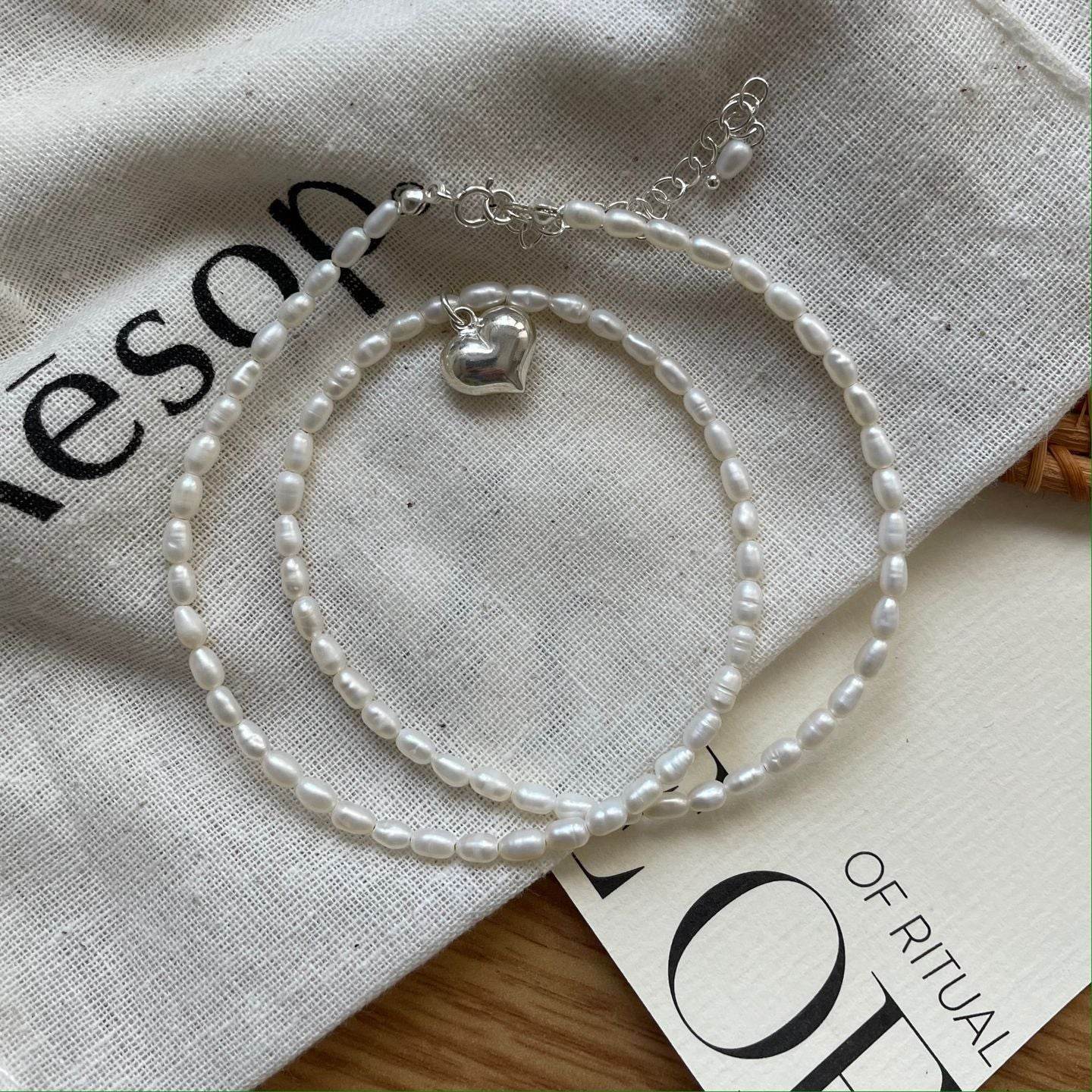 Heart Drop Pearl Choker - SOLIS