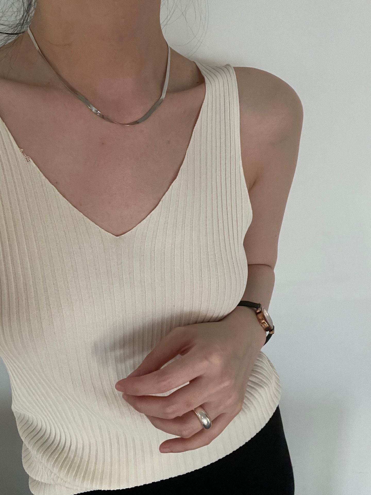 Baroque Duo Pearl Necklace – Silver Snake Chain - SOLIS