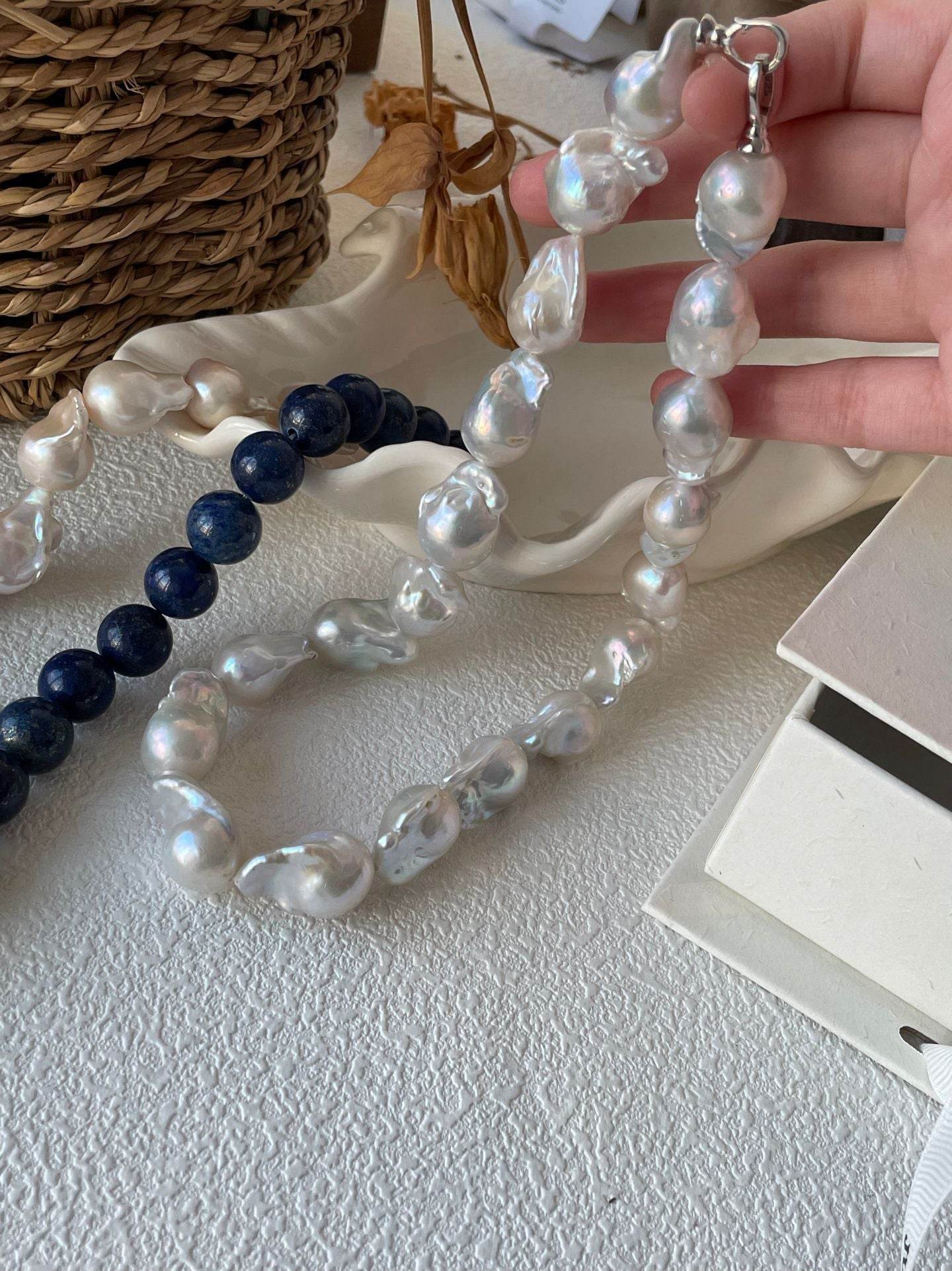 “Sculpture” – Baroque Pearl Statement Necklace - SOLIS