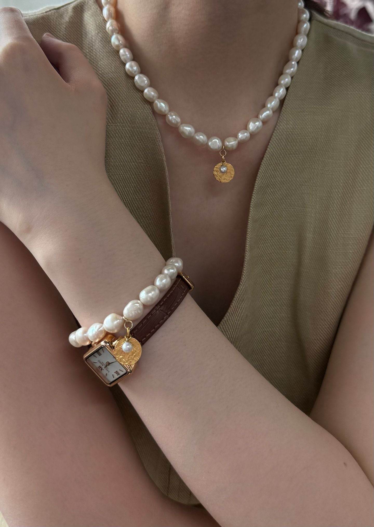Gardener Pearl Set (Necklace + Bracelet) - SOLIS