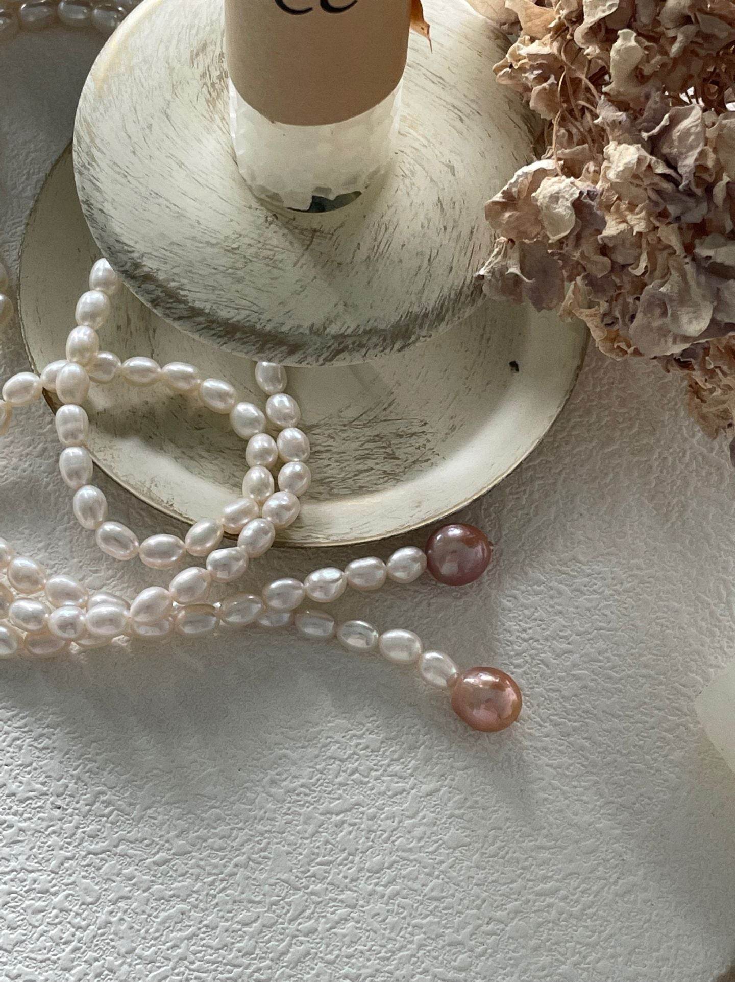 Candy Drop Long Pearl Necklace - SOLIS