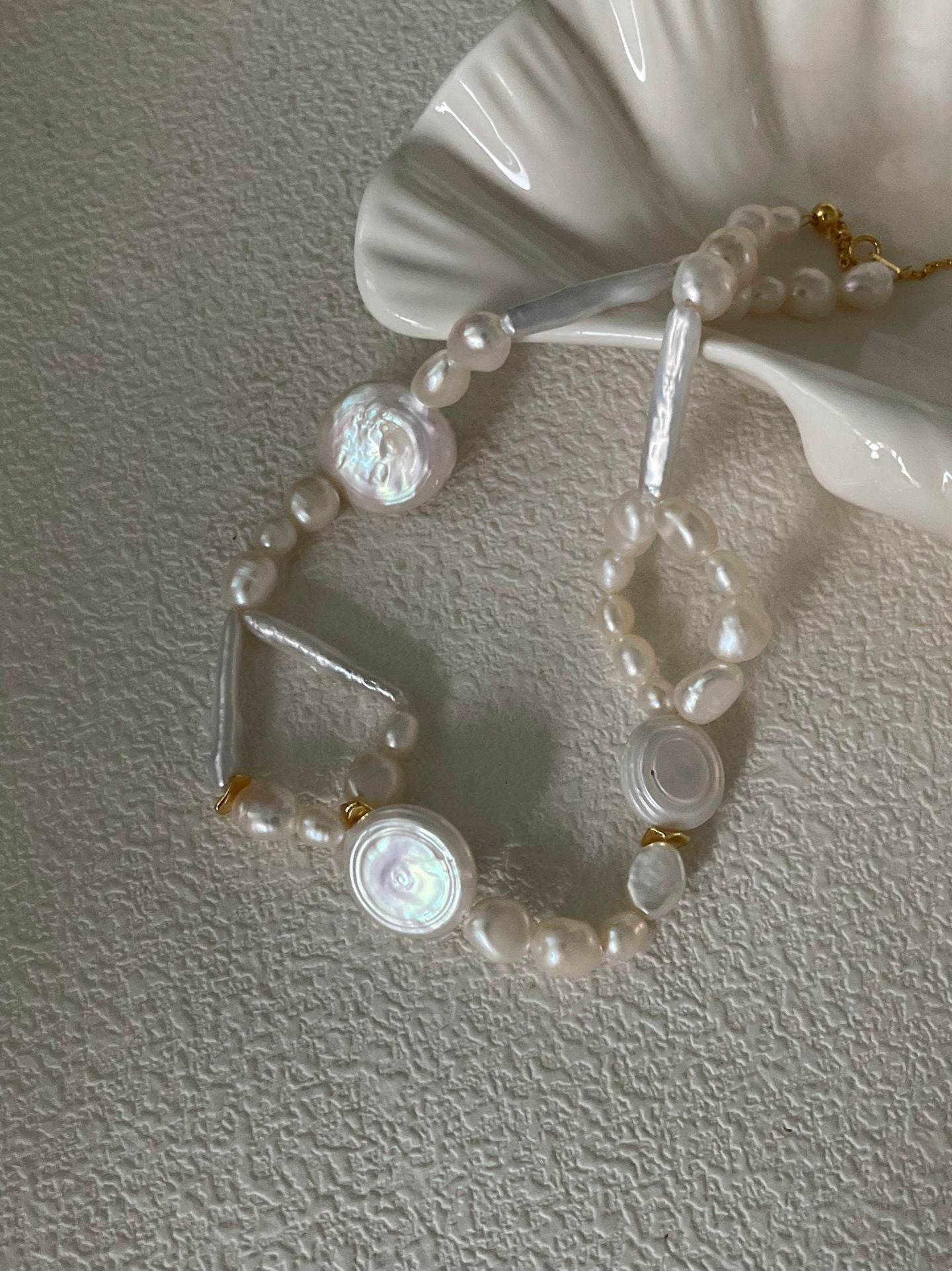 Celeste · Baroque Pearl Statement Necklace - SOLIS