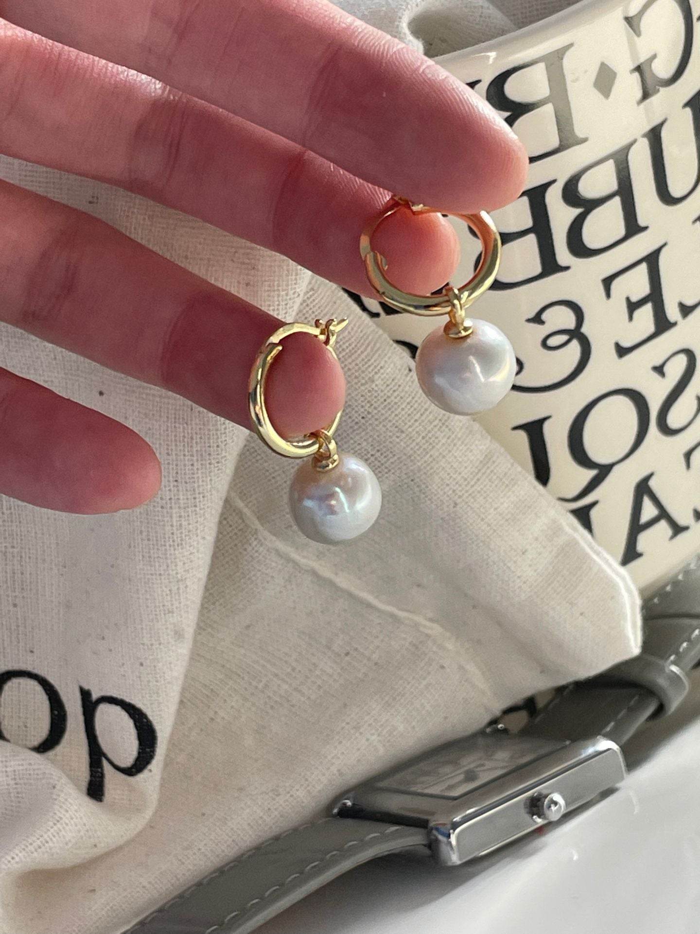 Crystal Baroque Pearl Drop Earrings - SOLIS
