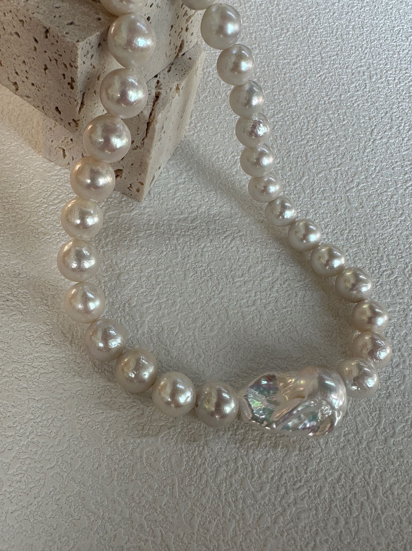 Baroque Freshwater Pearl Necklace (Sterling Silver)