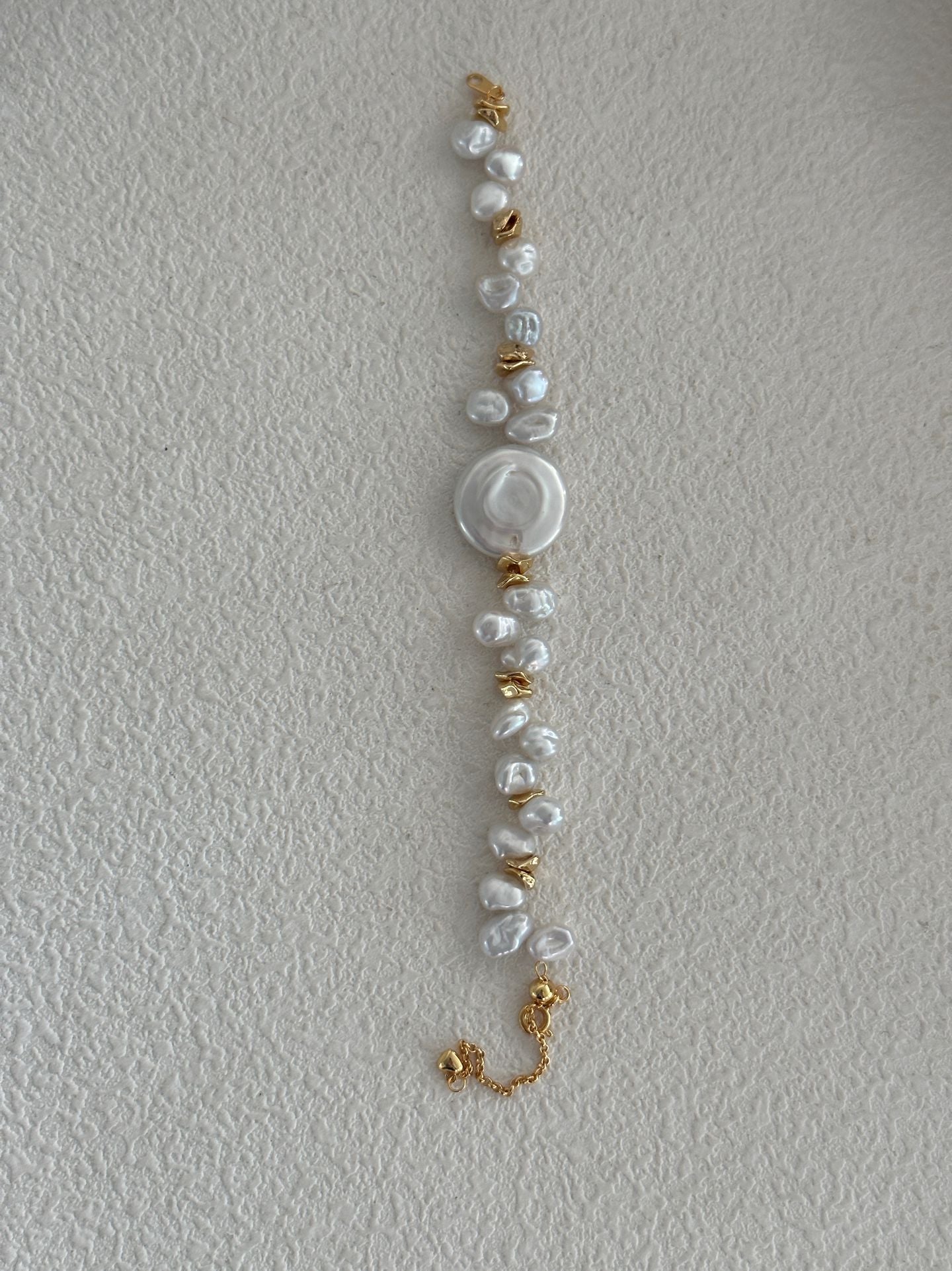 Gold Medallion & Coin Pearl Keshi Set