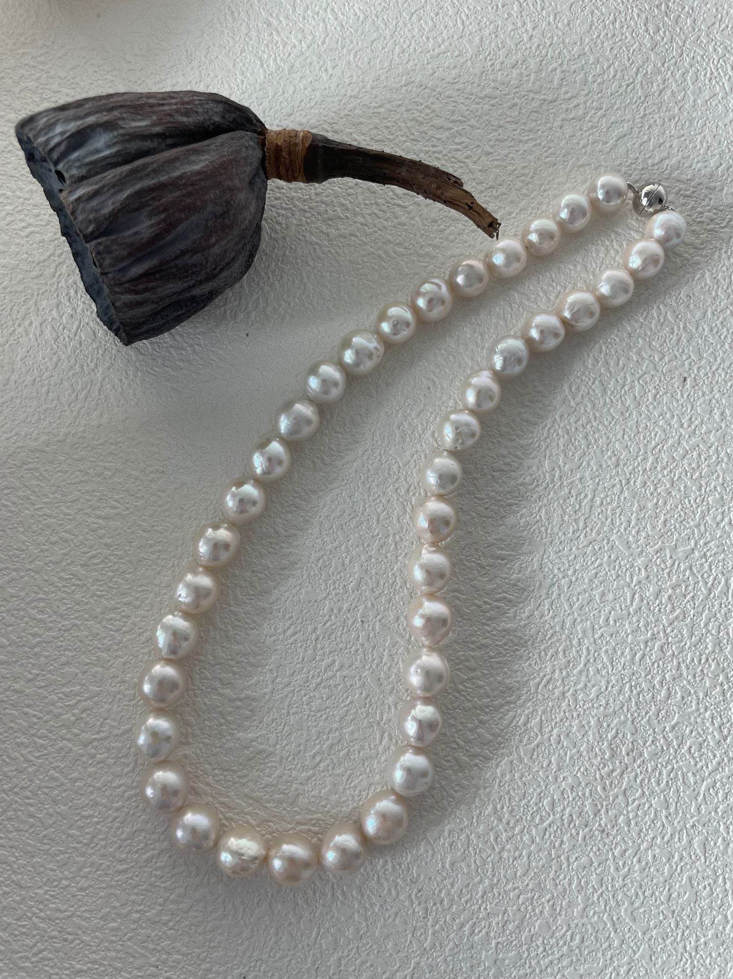 Edison Freshwater Pearl Necklace – Sterling Silver Clasp - SOLIS