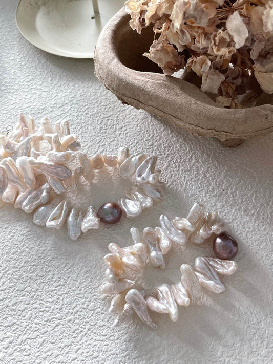 Sunburst Set – Baroque Pearl Necklace & Bracelet Duo - SOLIS