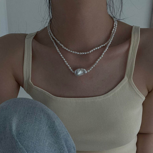 Twin Grace – Double Layer Pearl Necklace - SOLIS