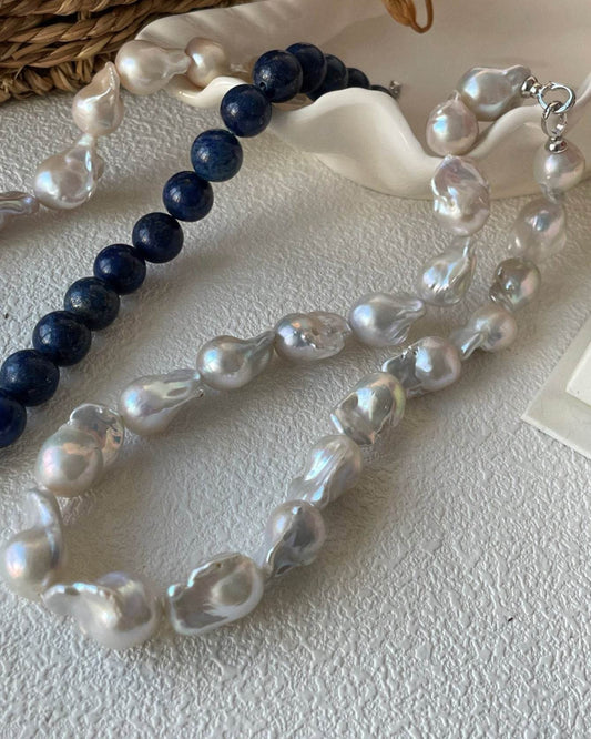 “Sculpture” – Baroque Pearl Statement Necklace - SOLIS