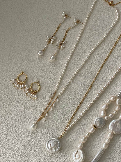 “Fleur” Freshwater Pearl Layering Necklace - SOLIS