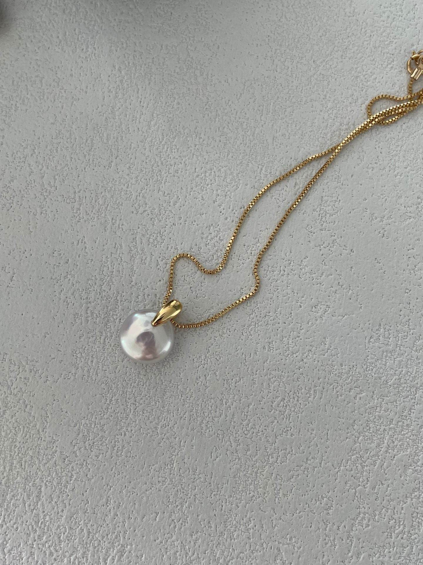 The Drop of Stillness – 14K Gold-Filled Pearl Necklace - SOLIS