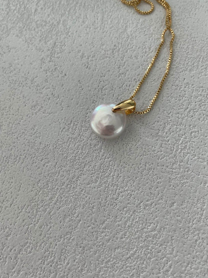 The Drop of Stillness – 14K Gold-Filled Pearl Necklace - SOLIS