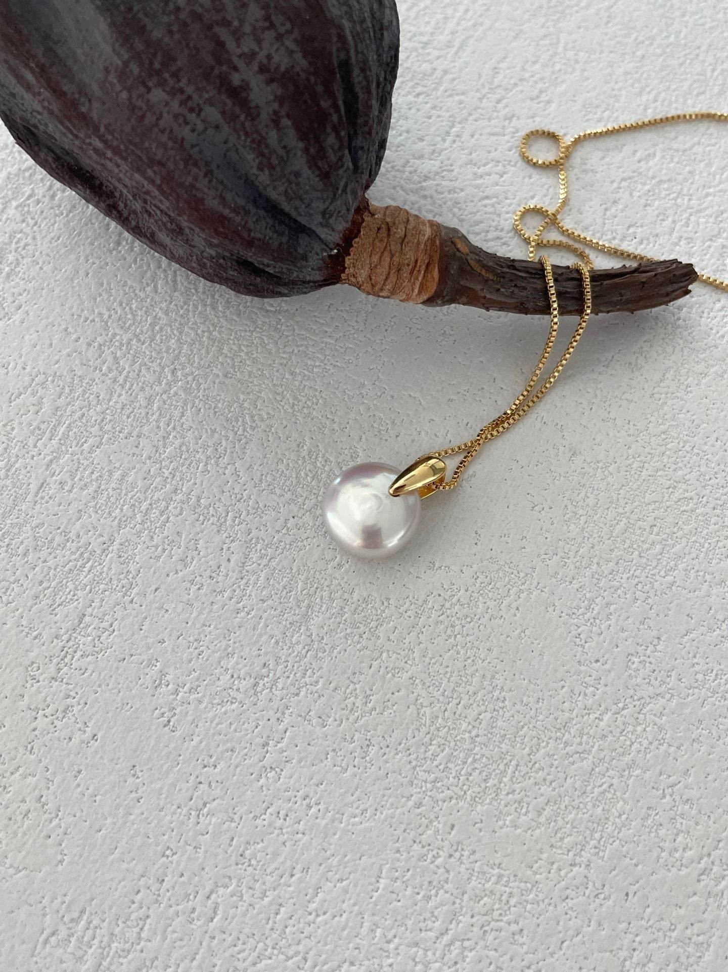 The Drop of Stillness – 14K Gold-Filled Pearl Necklace - SOLIS