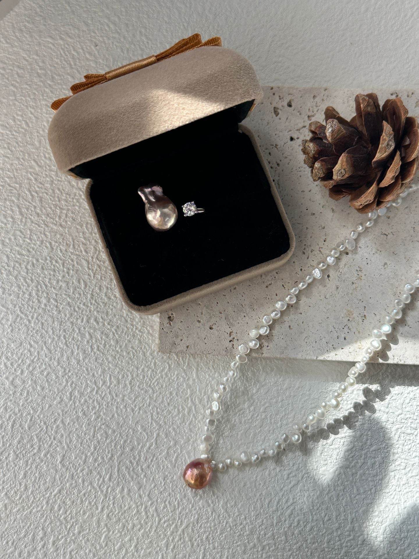 Fairycore Pearl Drop Necklace - SOLIS