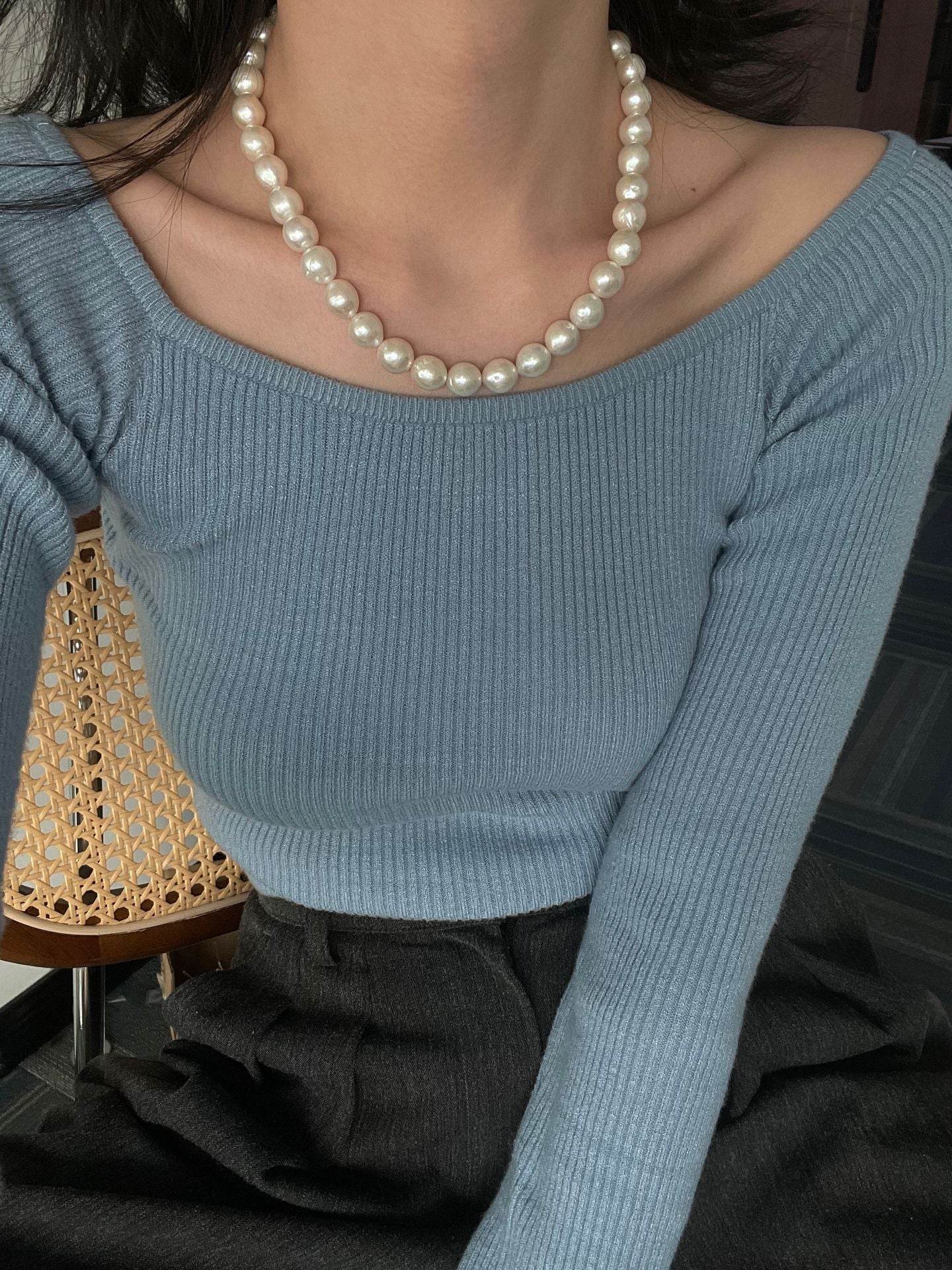 Edison Freshwater Pearl Necklace – Sterling Silver Clasp - SOLIS
