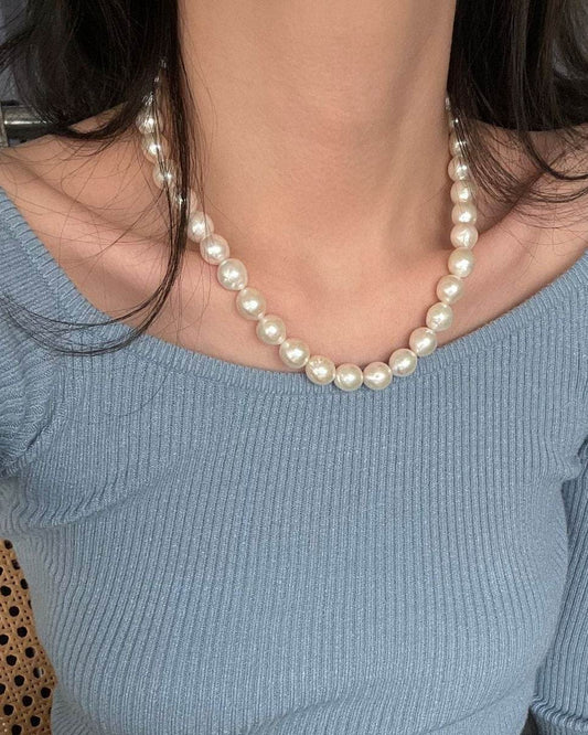 Edison Freshwater Pearl Necklace – Sterling Silver Clasp - SOLIS
