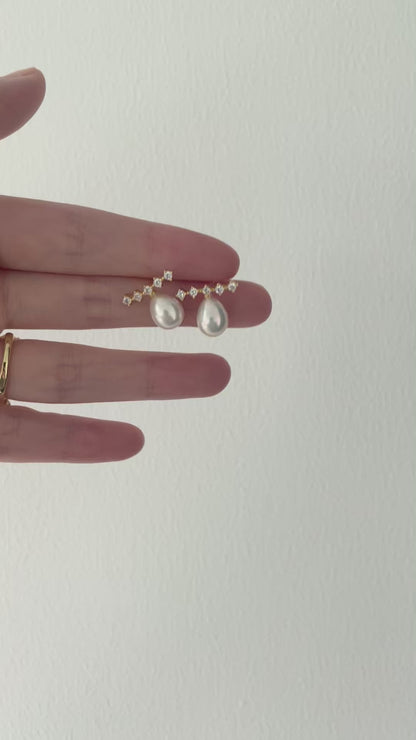 Gleamline · Pearl & Zircon Bar Studs — Small-Batch Luxury You’ll Wear Every Day