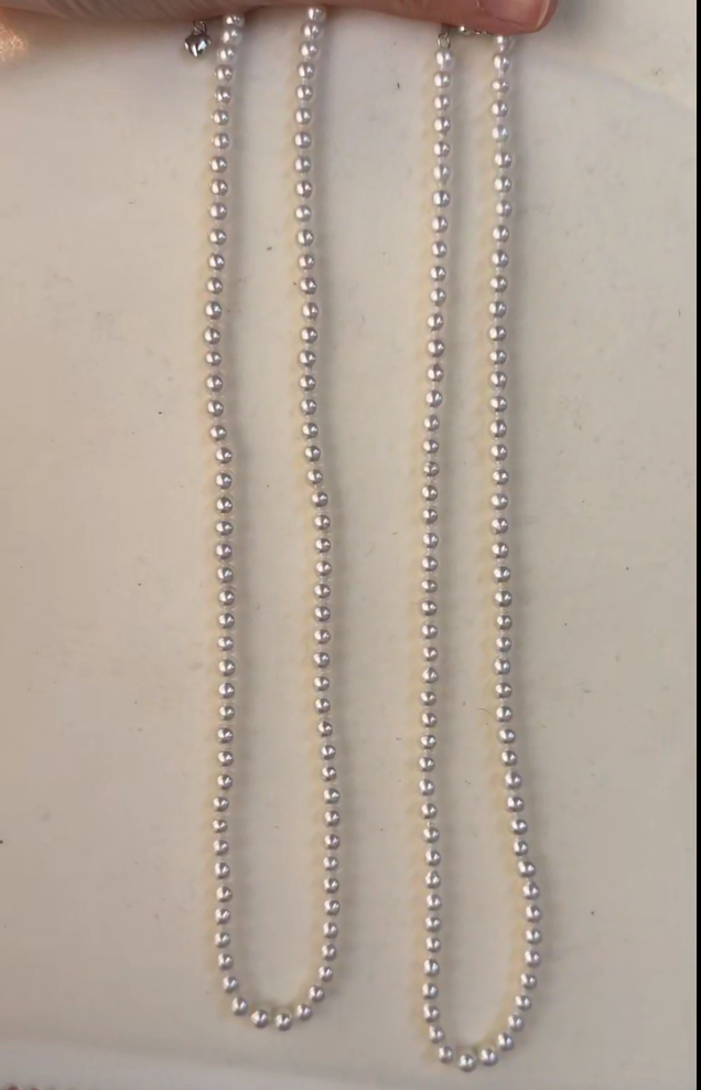 Private Treasures · Near-Round High-Luster “Steel Luster” Pearl Necklace