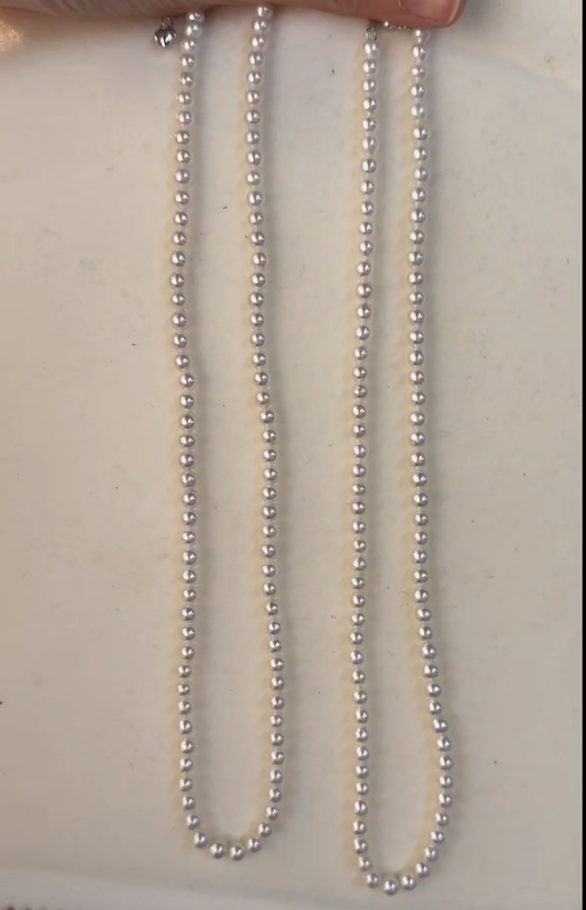 Private Treasures · Near-Round High-Luster “Steel Luster” Pearl Necklace